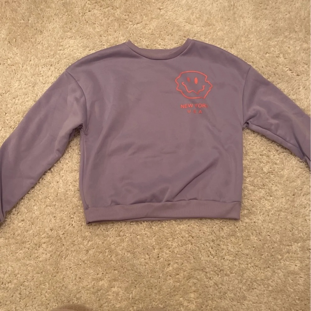 purple sweatshirt(will take anything for it)